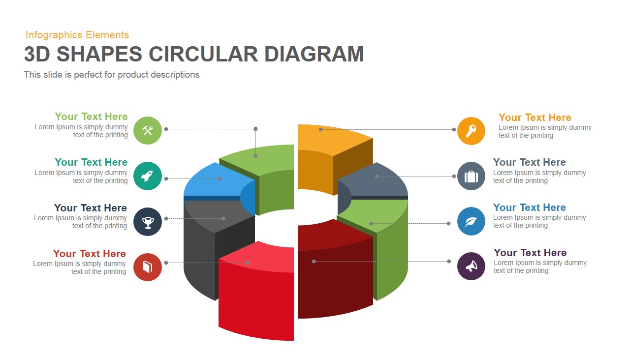 3d Shapes Circular Diagram Powerpoint Keynote template SlideBazaar