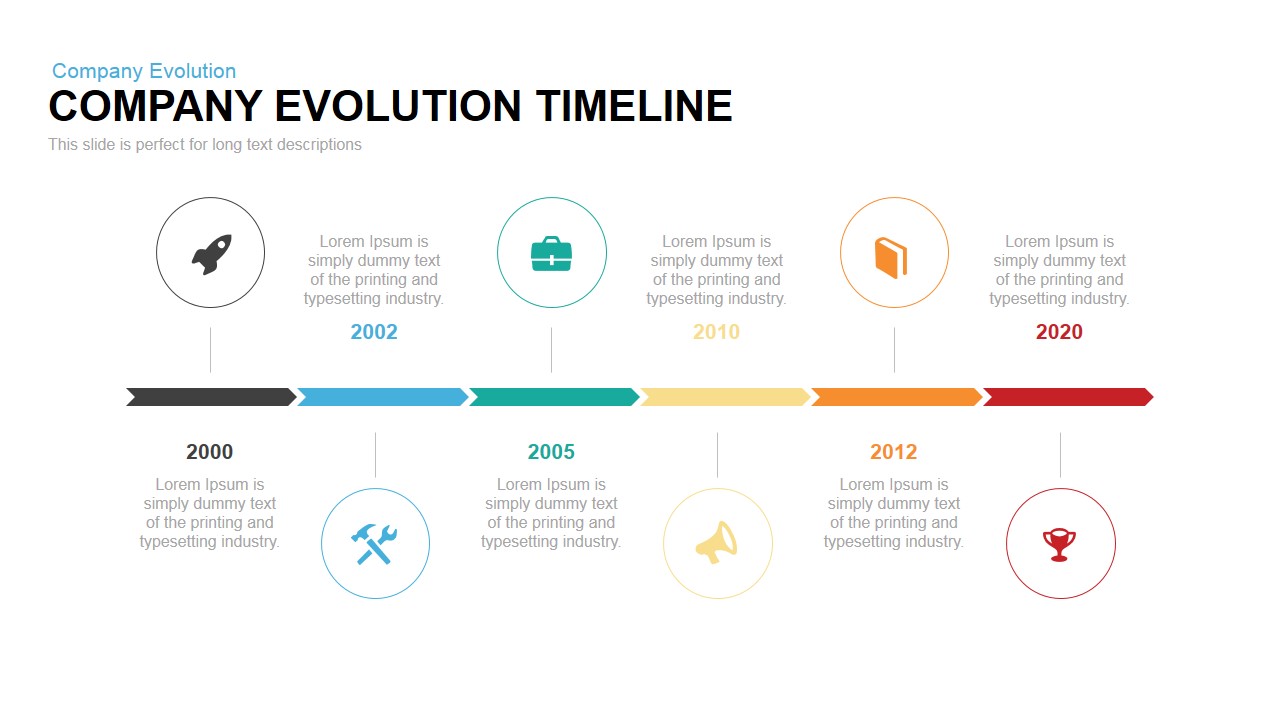 Company Evolution Timeline PowerPoint Template Slidebazaar