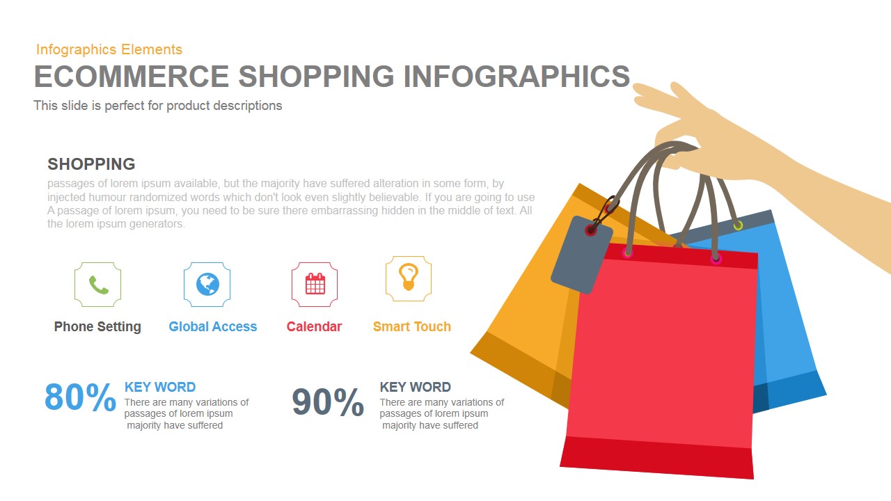 chart diagram template flow Infographics Shopping Powerpoint Keynote Ecommerce