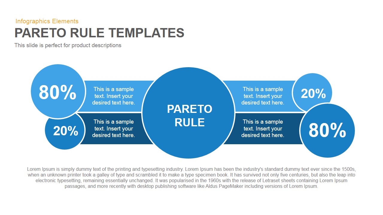 a chart pareto a chart bar and (80/20 PowerpointKeynote Pareto template Rule) Principle