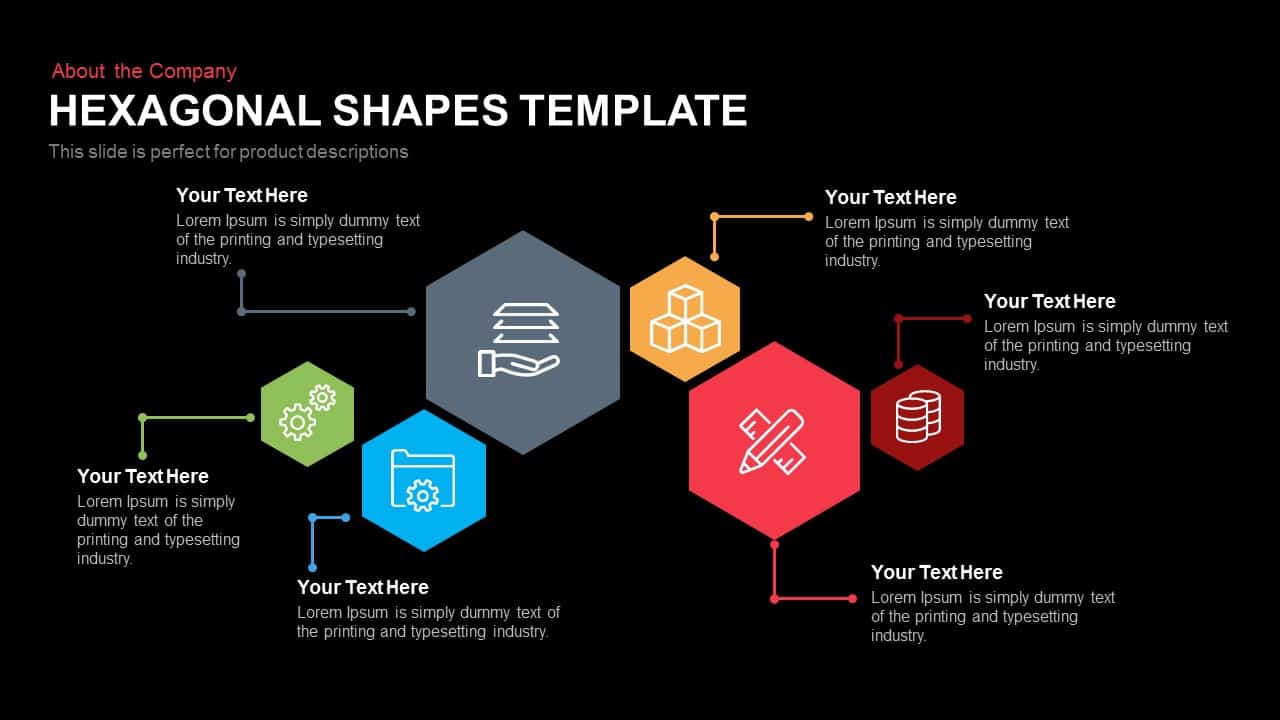 Hexagonal Shapes Template Powerpoint and Keynote SlideBazaar