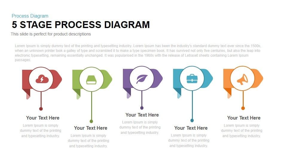 5 Stage Process Diagram Powerpoint And Keynote Slidebazaar 3019