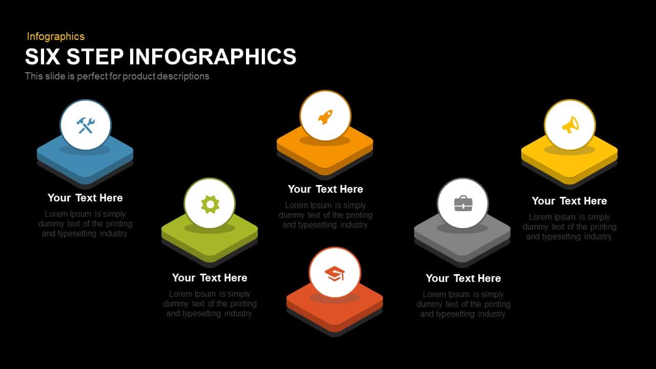 Six Step Infographics Powerpoint and Keynote template SlideBazaar