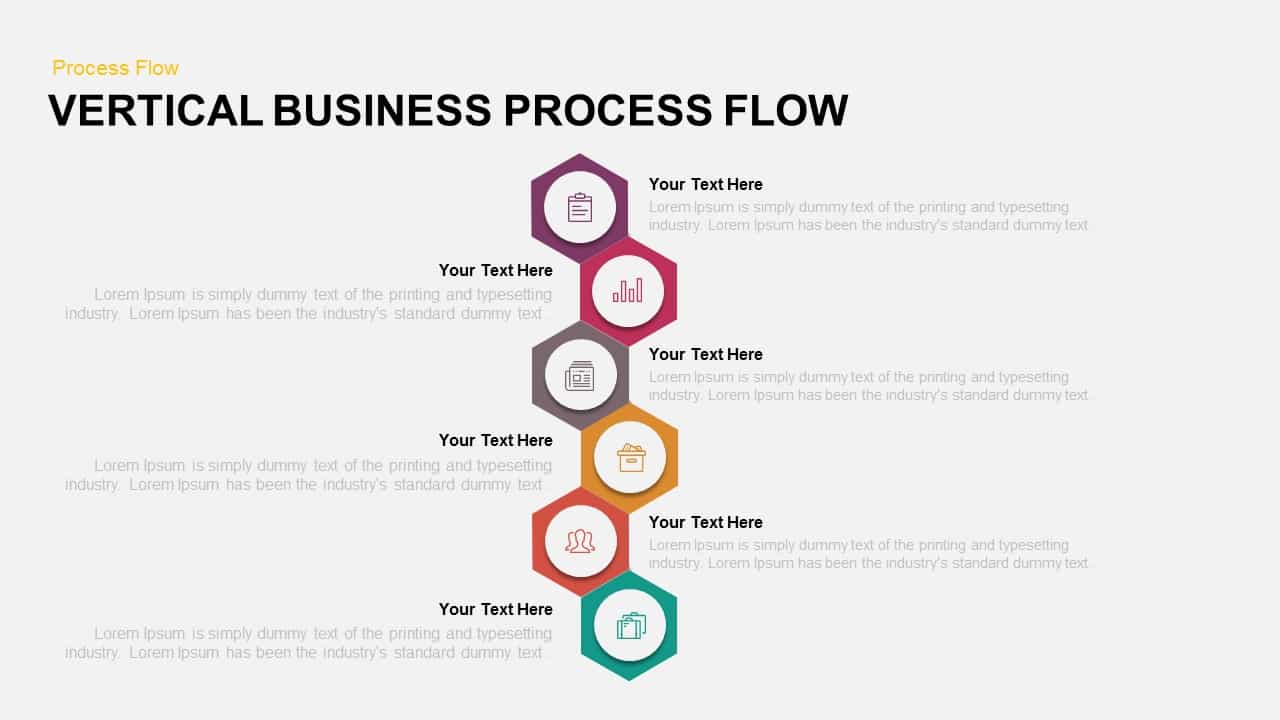 Vertical Business Process Flow Powerpoint And Keynote Template Slidebazaar 3094