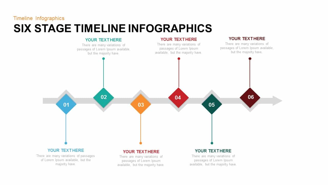 chart of column flow design Six Timeline Keynote Infographics Powerpoint Stage and
