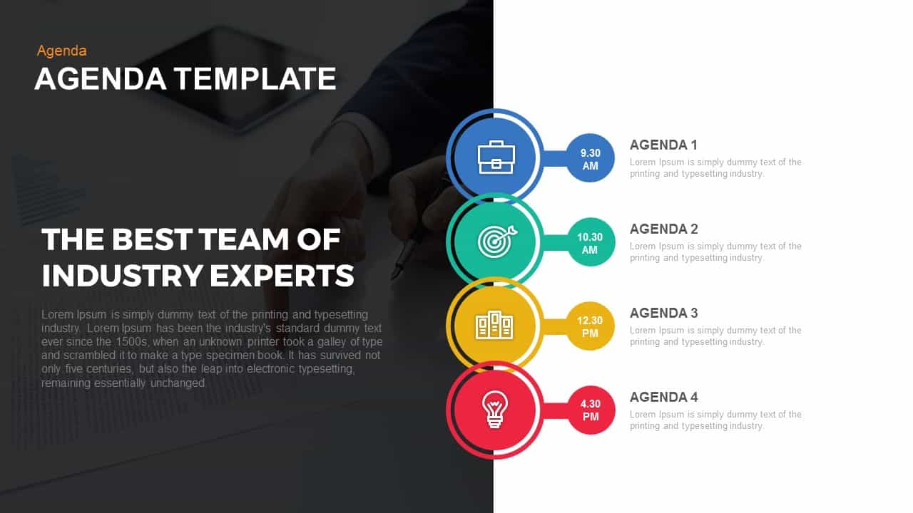 Agenda Template Powerpoint and Keynote template