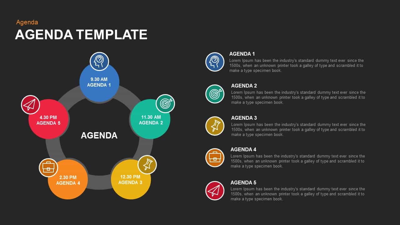 Agenda Powerpoint and Keynote template SlideBazaar