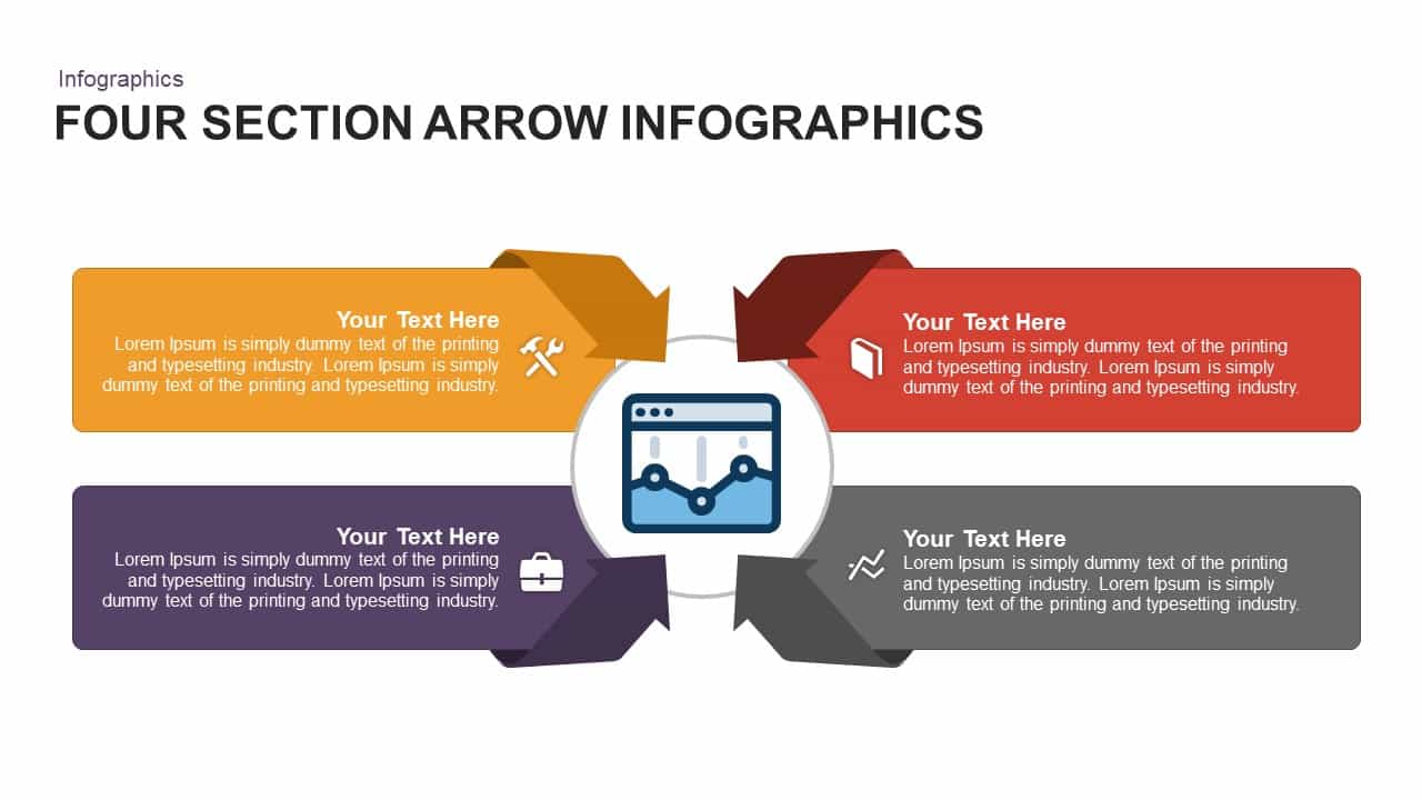 four-section-arrow-infographics-powerpoint-and-keynote-template