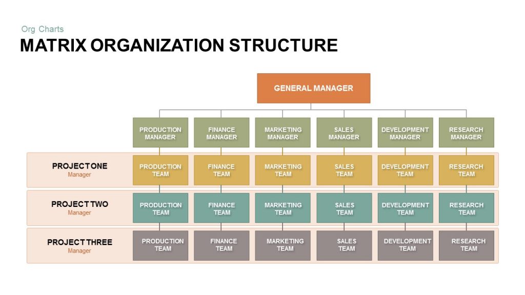 Matrix Organization Structure Powerpoint and Keynote 