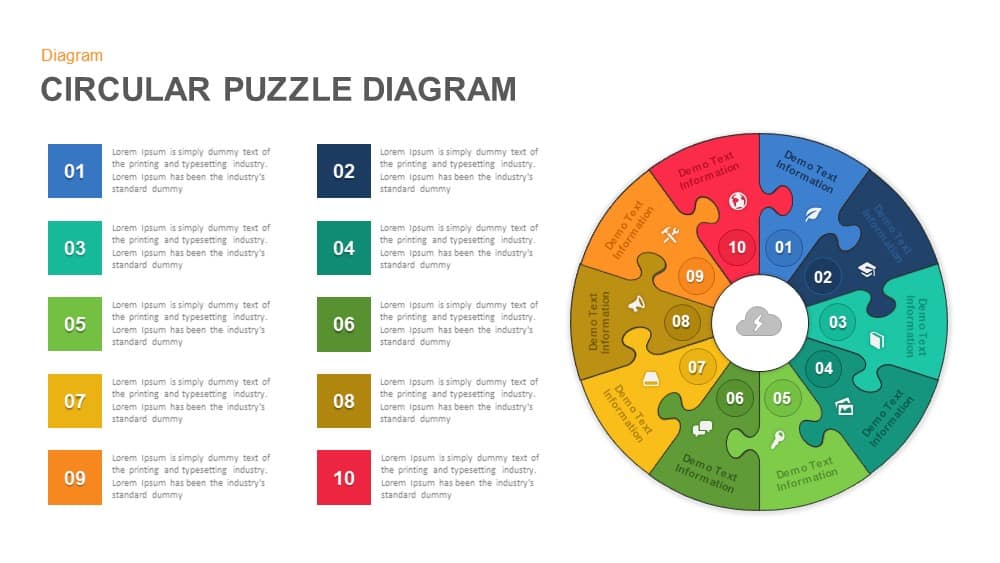 Puzzle Chart Powerpoint