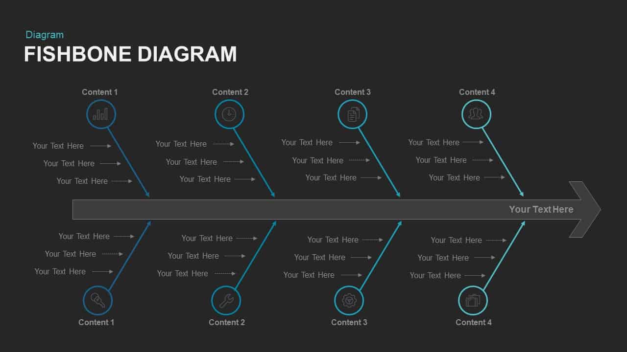 Fishbone Diagram Template for PowerPoint and Keynote Slide