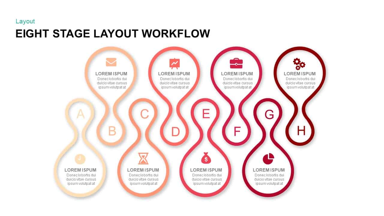 Eight Stage Layout Workflow Powerpoint Template Keynote Presentations My Xxx Hot Girl 9379