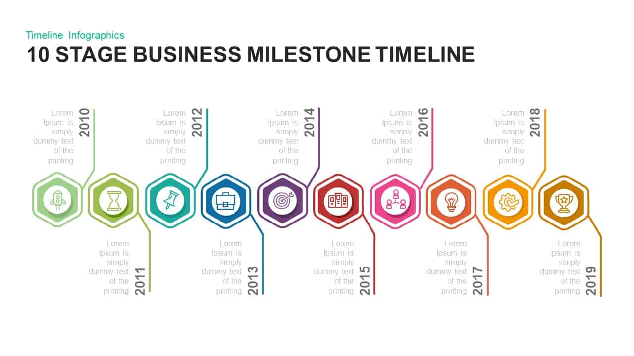 roadmap with milestones ppt template