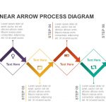 6 Staged Linear Process Diagram Arrow PowerPoint Template & Keynote