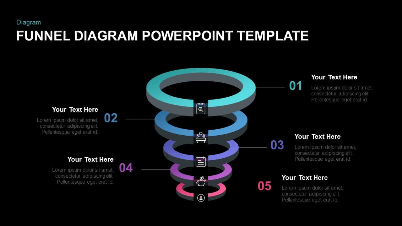Semi Donut Ring Powerpoint Diagram Template