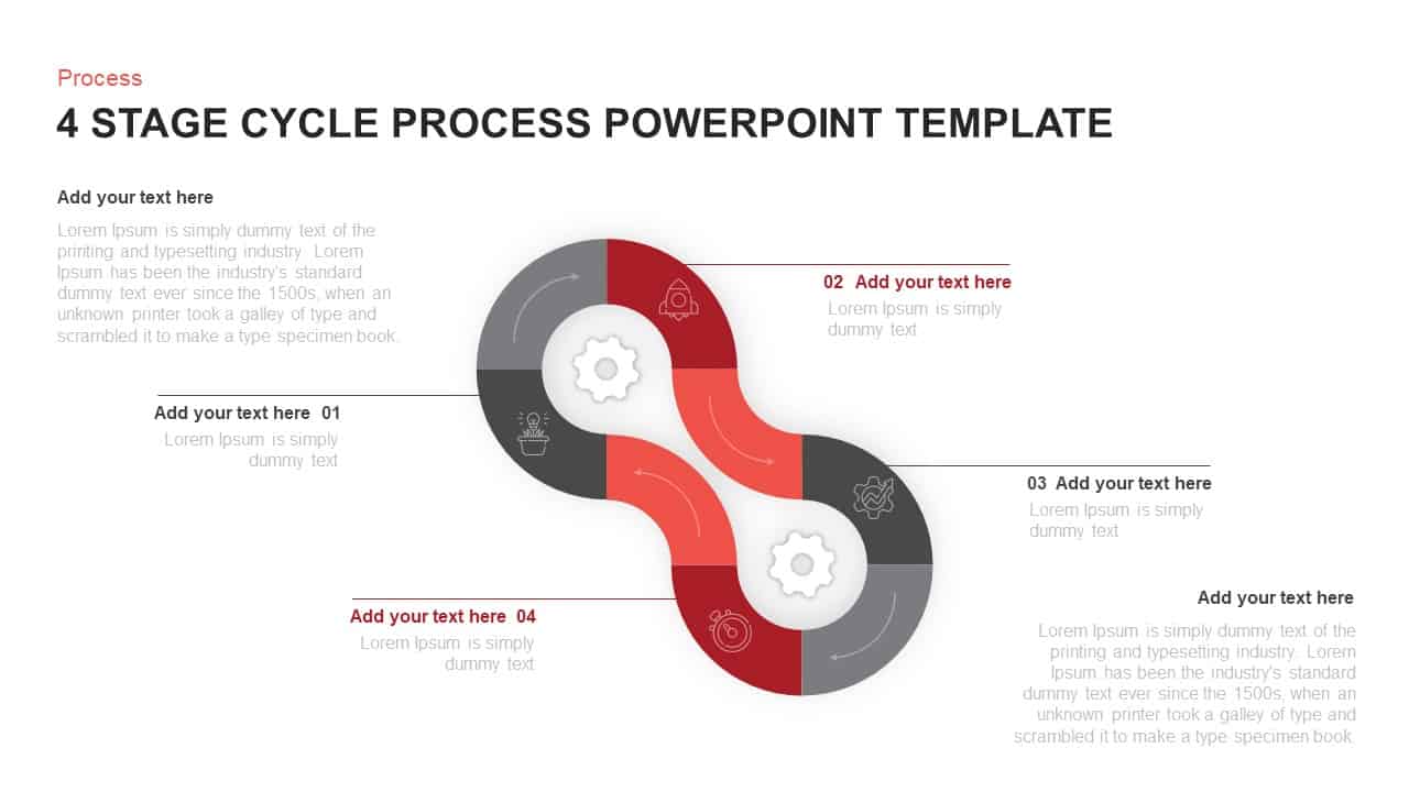 4 Step Cycle Process Powerpoint Template And Keynote Slidebazaar 7189