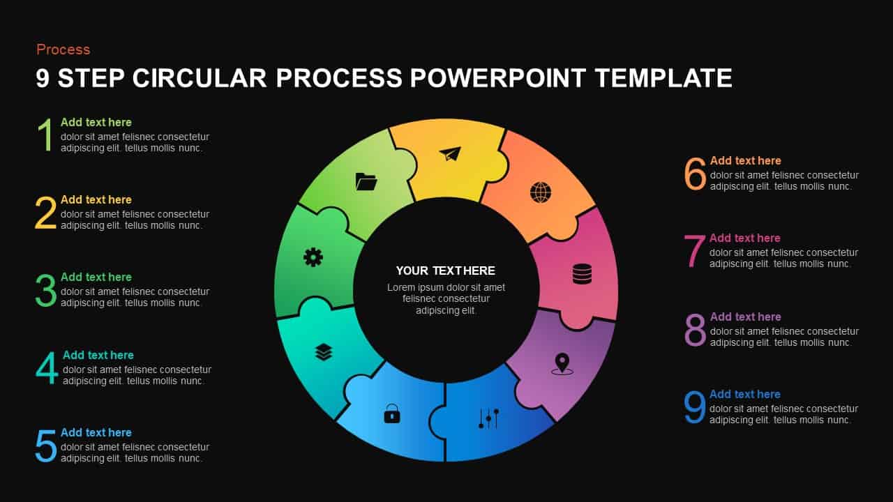 9 Step Process Powerpoint Template Free Download