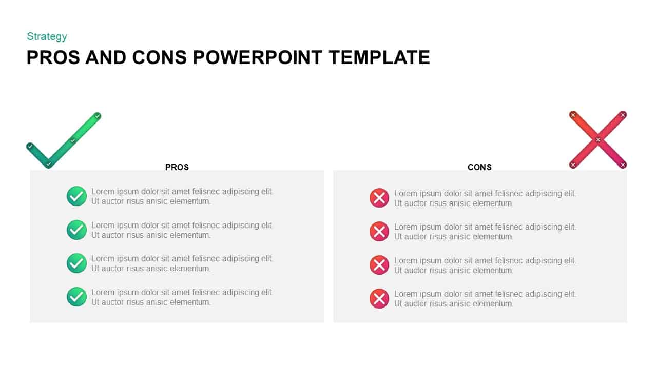 Pros and Cons PowerPoint Template & Keynote Slidebazaar