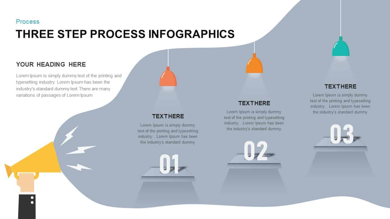 3 Step Process Infographic Template For Presentation Slidebazaar 0007